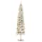 Glitzhome® 6ft Pre-Lit Flocked Artificial Christmas Tree, Warm White Lights